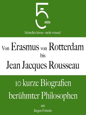 cover image of Von Erasmus von Rotterdam bis Jean Jacques Rousseau
